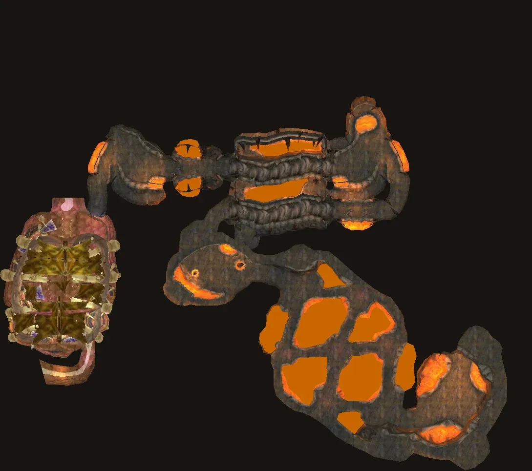 Ragefire Chasm interior from the WoW Forever beta client