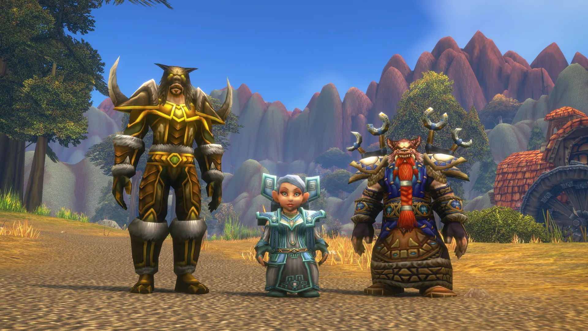 Three World of Warcraft: Forever characters, including a gnome, showing new race and class pairings