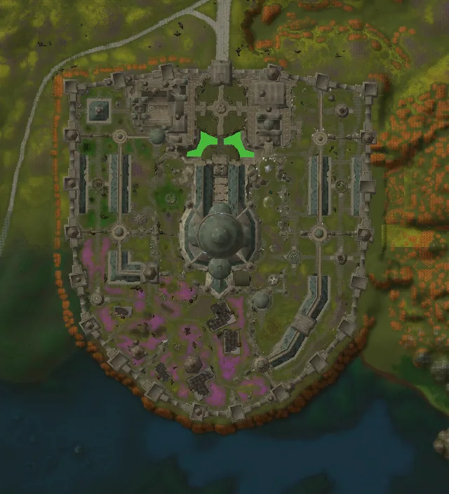 Draufsichtskarte von Ruins of Lordaeron aus dem Beta-Client von WoW Forever